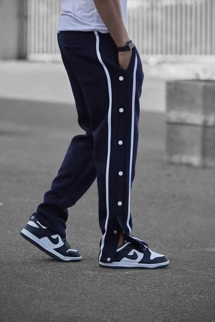Button stripe Aestehtic Sweatpants - Premium Trouser from The Divine Shop - Just Rs.2250! Shop now at The Divine Shop