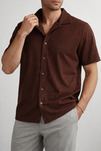 Brownish Texture Casual Shirt