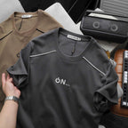 Men’s Minimalist “ON” Graphic T-Shirt – Premium Cotton Casual Summer Tee