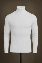 Basic white high neck turtleneck sweater - Premium High Neck from My Store - Just Rs.1999! Shop now at The Divine Shop