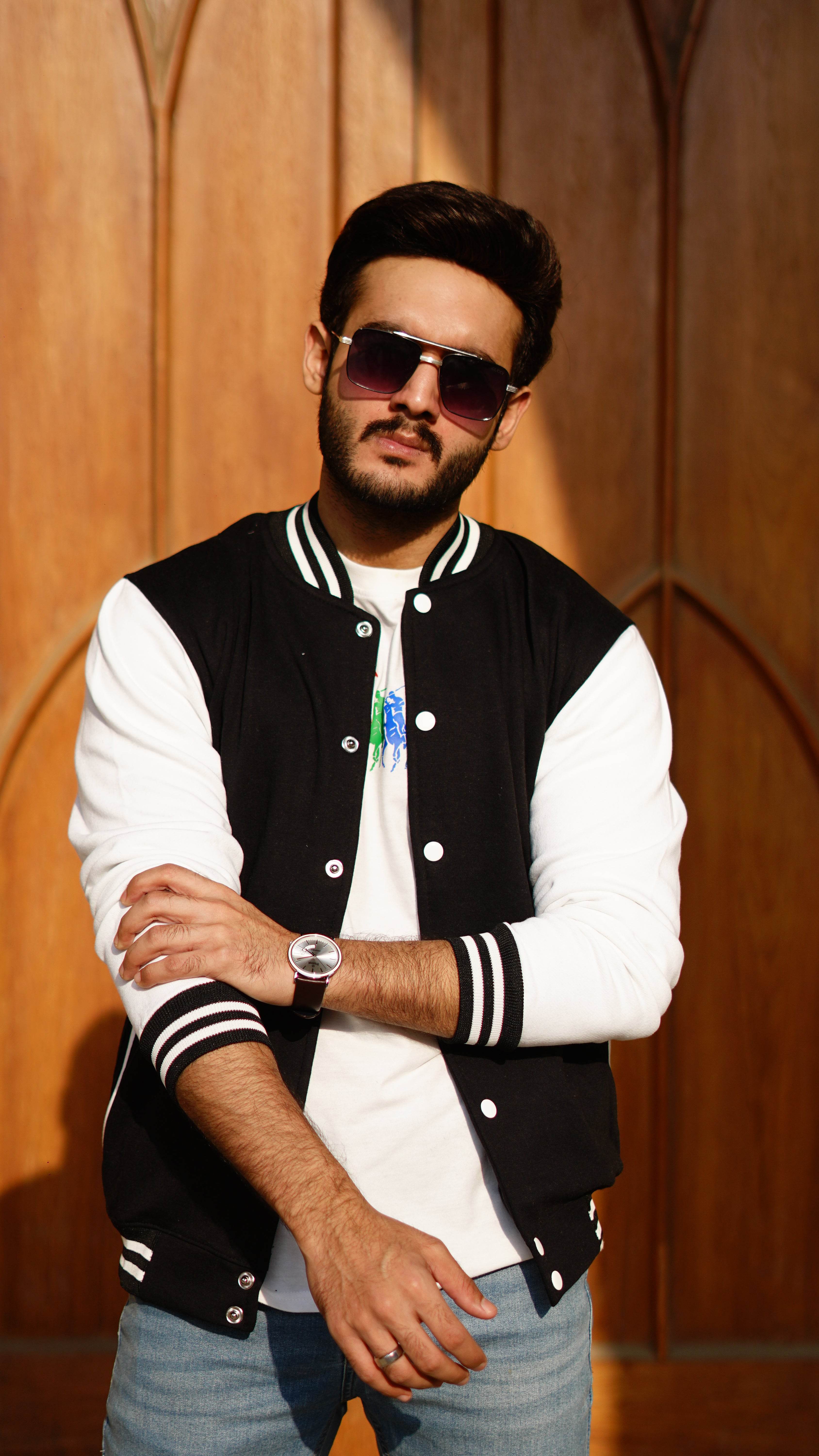Black and white baseball varsity jacket - Premium Baseball Jacket from The Divine Shop - Just Rs.2299! Shop now at The Divine Shop