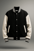 Black and white baseball varsity jacket - Premium Baseball Jacket from The Divine Shop - Just Rs.2299! Shop now at The Divine Shop