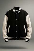 Black and white baseball varsity jacket - Premium Baseball Jacket from The Divine Shop - Just Rs.2299! Shop now at The Divine Shop