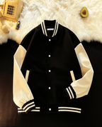 Black and white baseball varsity jacket - Premium Baseball Jacket from The Divine Shop - Just Rs.2299! Shop now at The Divine Shop