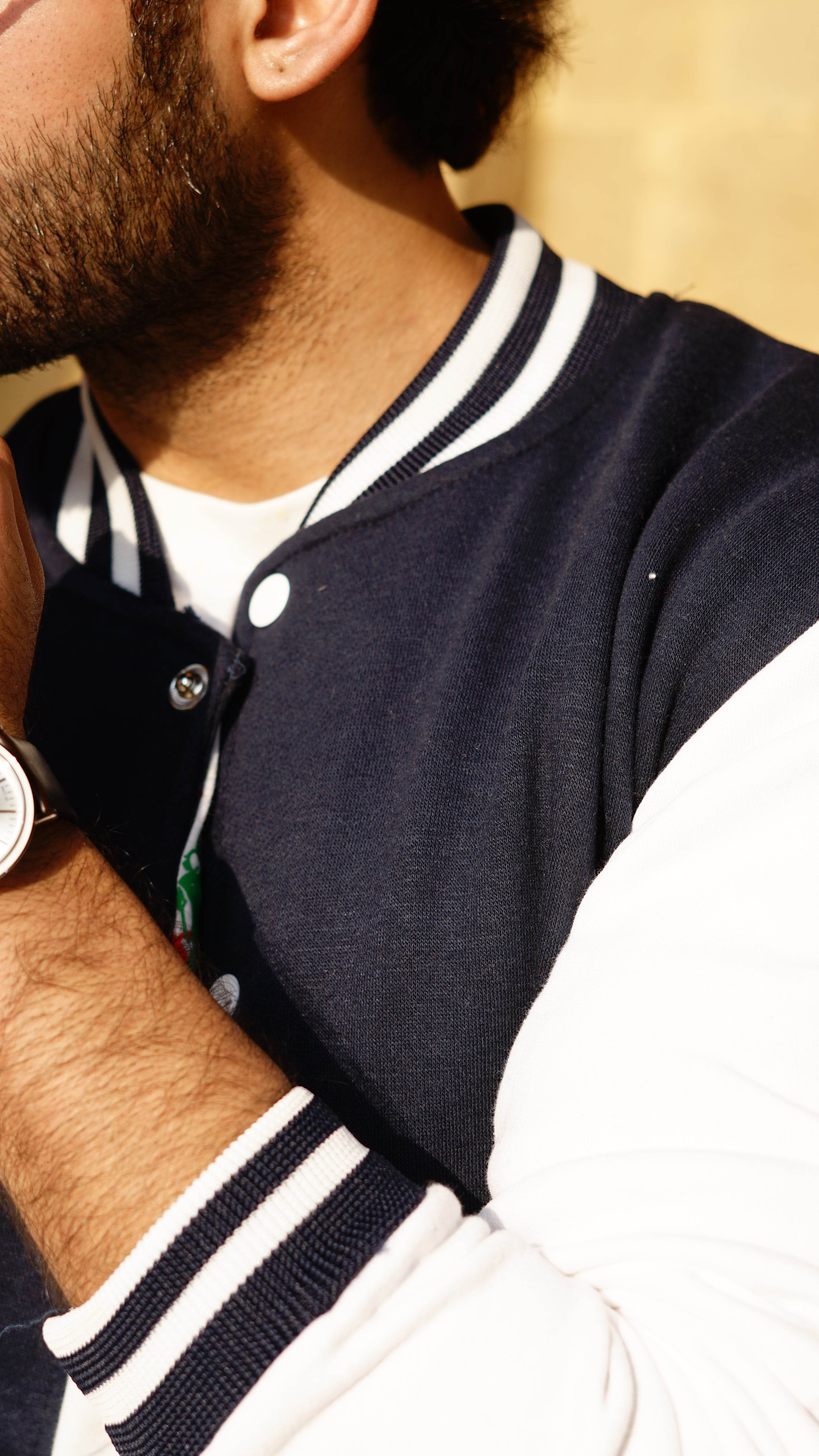 Blue and white baseball varsity jacket - Premium Baseball Jacket from The Divine Shop - Just Rs.2299! Shop now at The Divine Shop