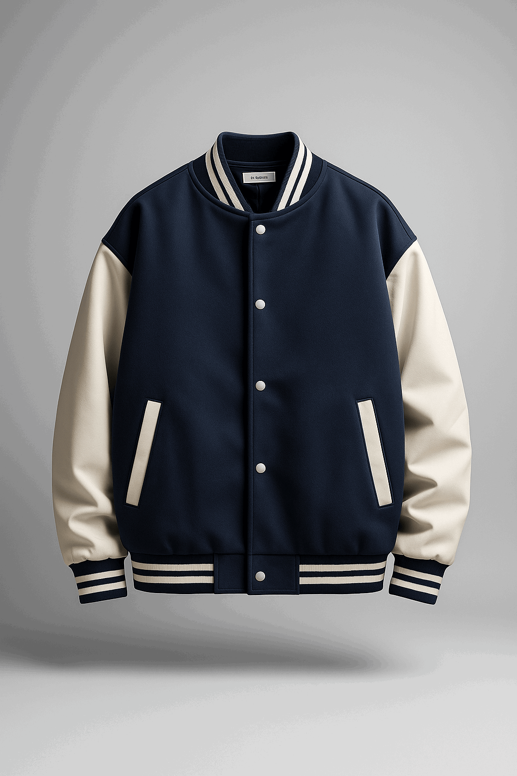 Blue and white baseball varsity jacket - Premium Baseball Jacket from The Divine Shop - Just Rs.2299! Shop now at The Divine Shop