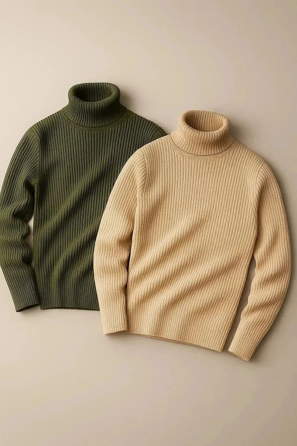 Bundle of 2 Folded turtleneck sweaters basic high neck - Premium High Neck from The Divine Shop - Just Rs.1999! Shop now at The Divine Shop