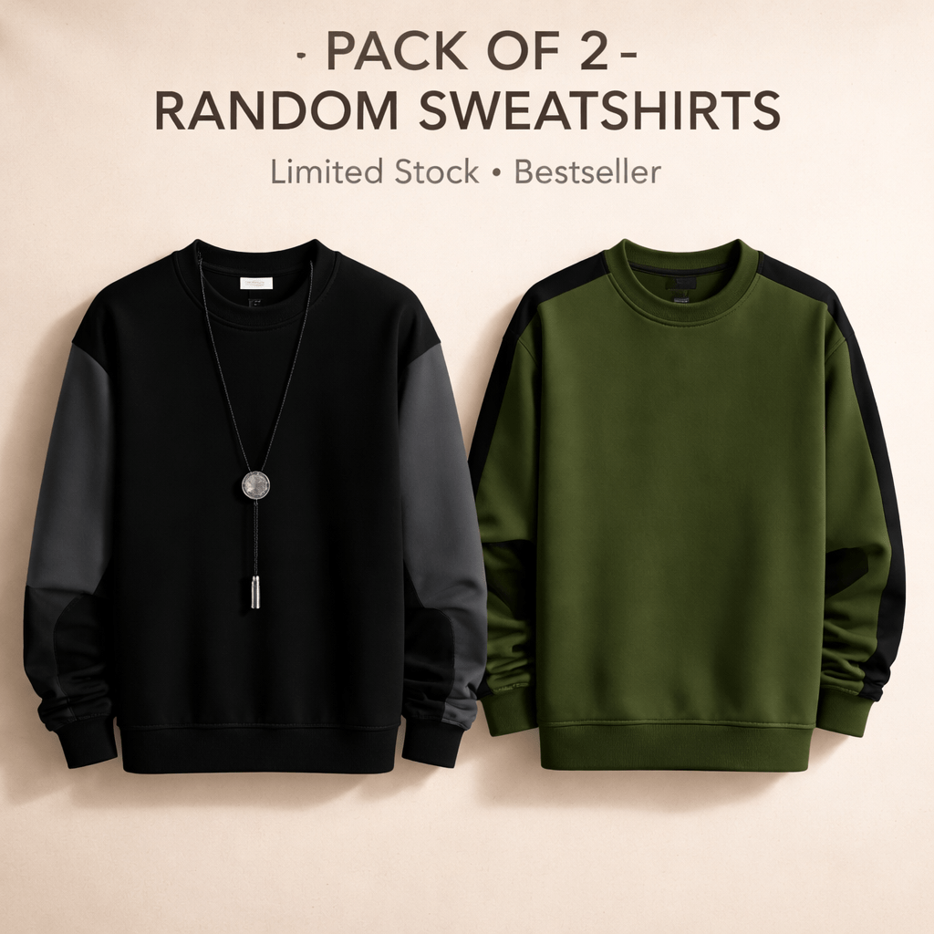 Bundle of Two Random Style Sweatshirt - Premium Sweatshirts from The Divine Shop - Just Rs.1999! Shop now at The Divine Shop