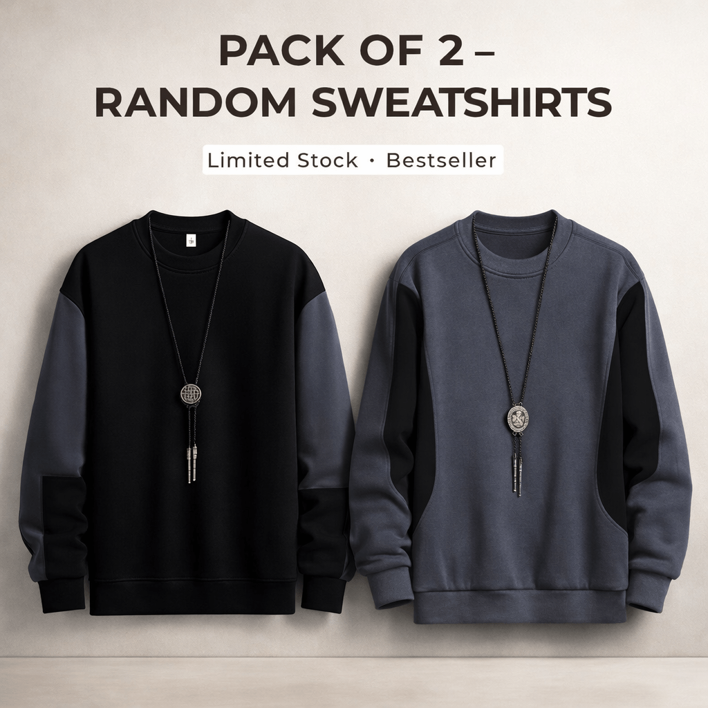 Bundle of Two Random Style Sweatshirt - Premium Sweatshirts from The Divine Shop - Just Rs.1999! Shop now at The Divine Shop