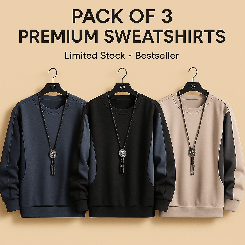 Bundle of 3 Vintage Style Sweatshirt - The Divine Shop