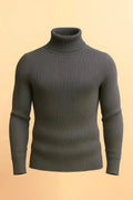 Charcoal Ribbed turtleneck sweater - Premium High Neck from My Store - Just Rs.1999! Shop now at The Divine Shop