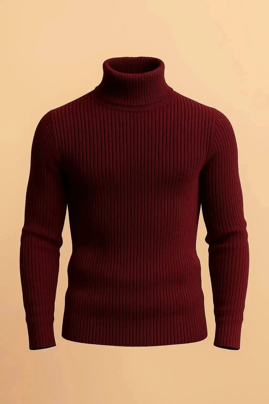 Maroon long sleeve turtleneck shirt - Premium High Neck from My Store - Just Rs.1999! Shop now at The Divine Shop