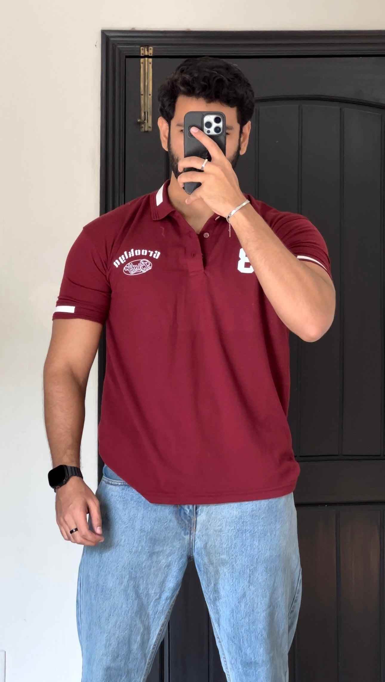 Maroon manfinity homme polo shirt - Premium Polo T-Shirt from The Divine Shop - Just Rs.1899! Shop now at The Divine Shop