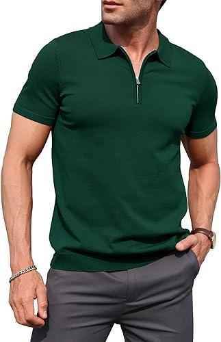 Mens bottle green zipper polo shirt - Premium Polo T-Shirt from The Divine Shop - Just Rs.2250! Shop now at The Divine Shop
