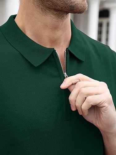 Mens bottle green zipper polo shirt - Premium Polo T-Shirt from The Divine Shop - Just Rs.2250! Shop now at The Divine Shop