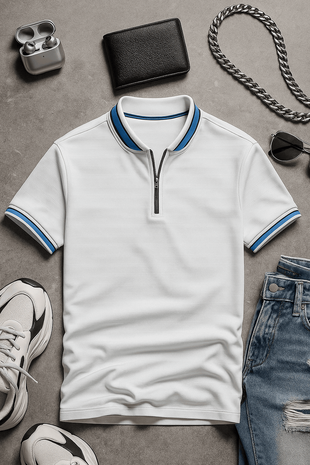 Men's polo shirts smoked polo - Premium Polo T-Shirt from The Divine Shop - Just Rs.1999! Shop now at The Divine Shop