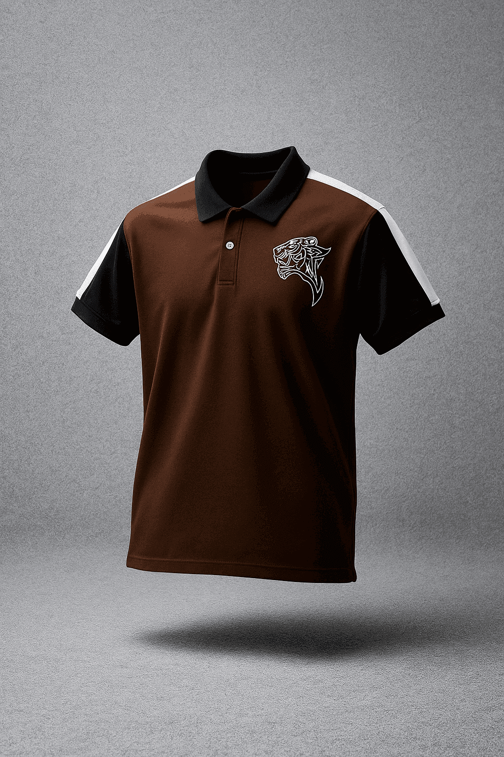 Mens premium cheeta polo brown black - Premium Polo T-Shirt from The Divine Shop - Just Rs.2250! Shop now at The Divine Shop