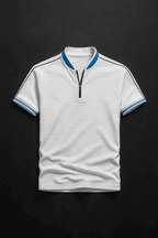 Mens White madmext smoked polo neck shirts - Premium Polo T-Shirt from The Divine Shop - Just Rs.1999! Shop now at The Divine Shop