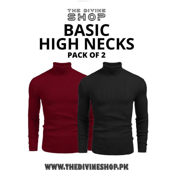 Oversize Bundles Of 2 Basic High Neck - Premium High Neck from My Store - Just Rs.3499! Shop now at The Divine Shop
