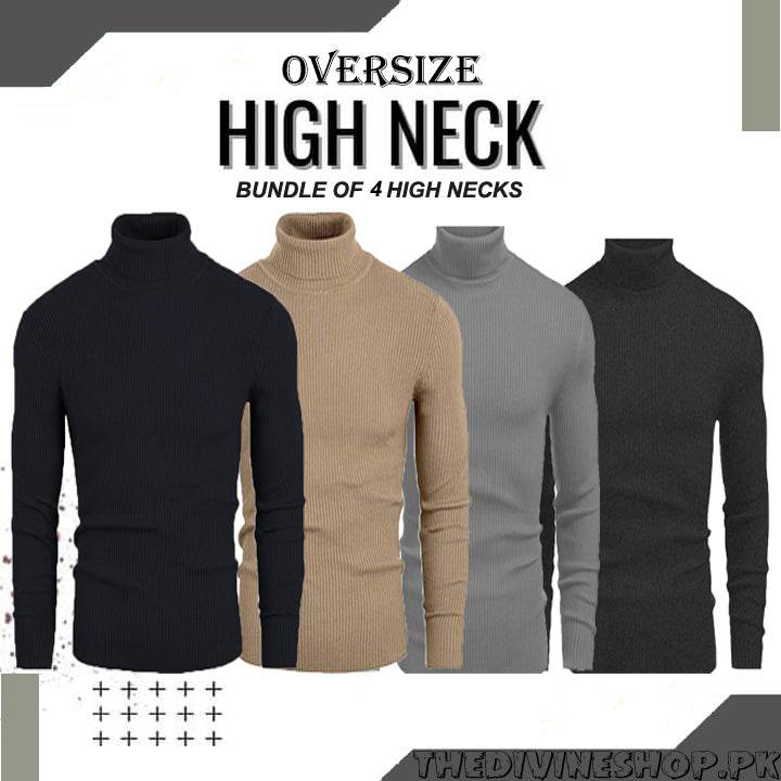 OverSize Bundles Of 4 Basic High Neck - Premium High Neck from My Store - Just Rs.5500! Shop now at The Divine Shop
