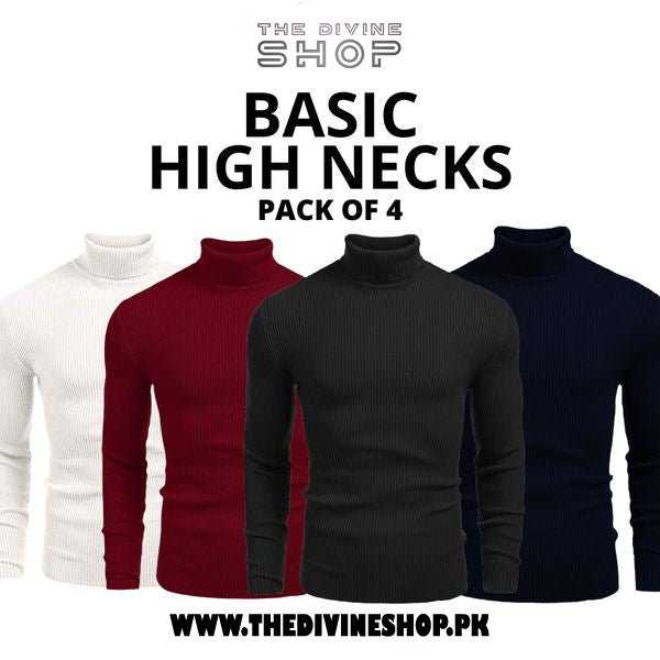 OverSize Bundles Of 4 Basic High Neck - Premium High Neck from My Store - Just Rs.5500! Shop now at The Divine Shop