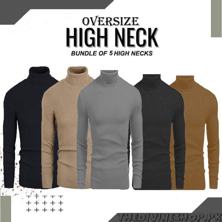 OverSize Bundles Of 5 Basic High Neck - Premium High Neck from My Store - Just Rs.5999! Shop now at The Divine Shop