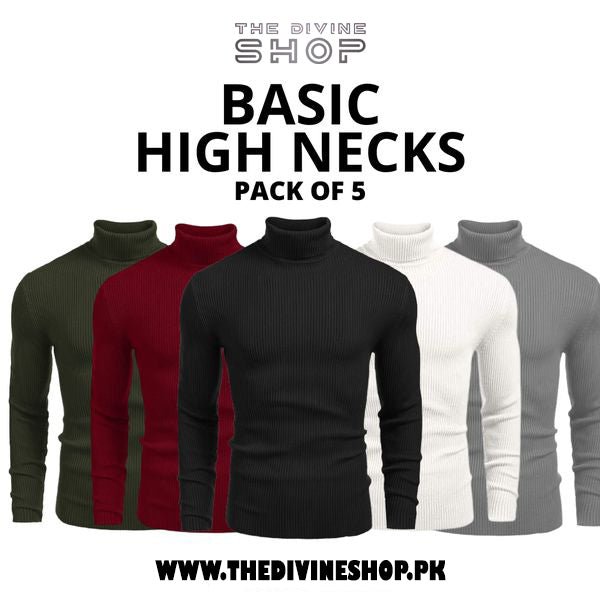 OverSize Bundles Of 5 Basic High Neck - Premium High Neck from My Store - Just Rs.5999! Shop now at The Divine Shop