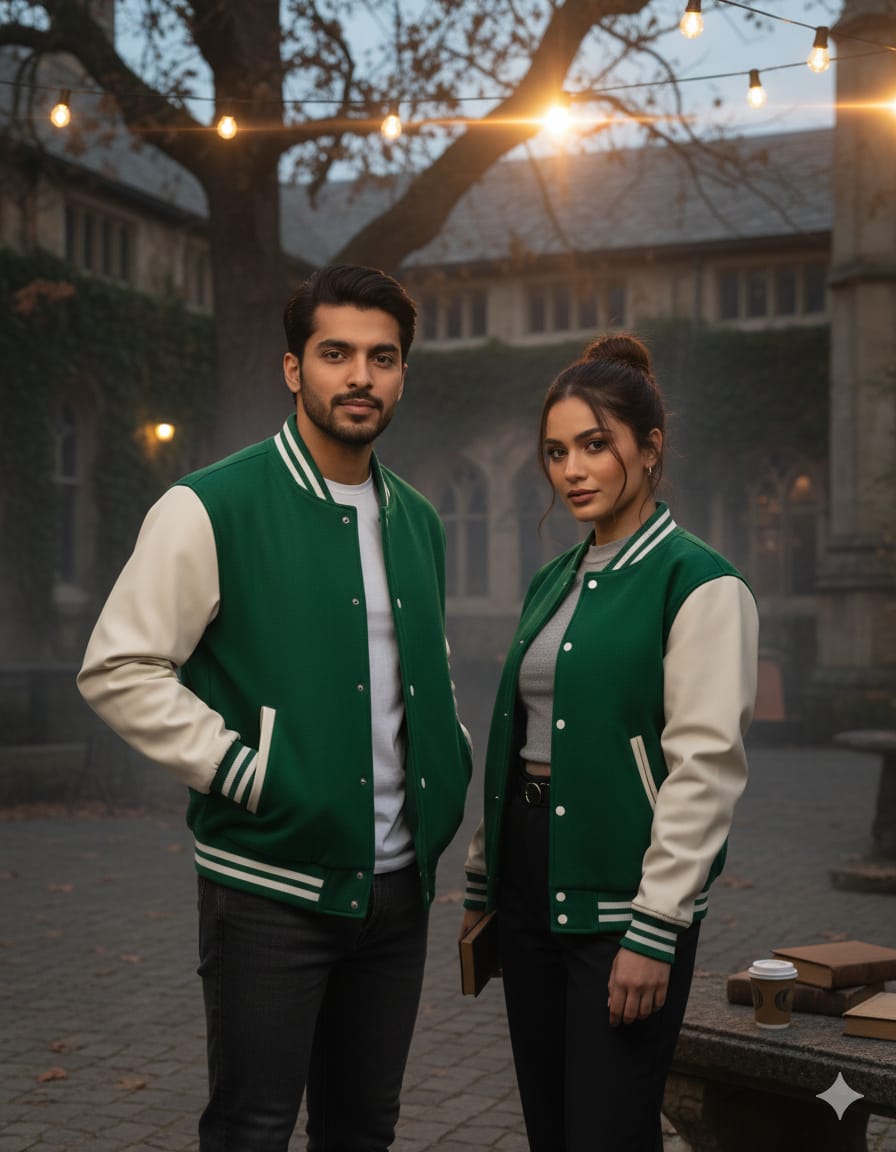 Stay Stylish and Comfortable with a Varsity Baseball Jacket - Premium Baseball Jacket from The Divine Shop - Just Rs.2299! Shop now at The Divine Shop