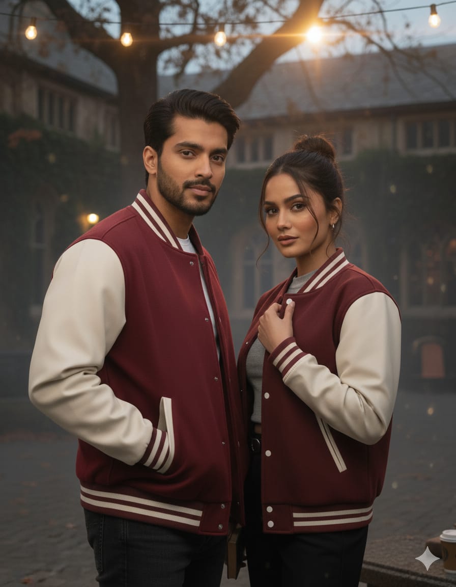 Stay Stylish and Comfortable with a Varsity Baseball Jacket - Premium Baseball Jacket from The Divine Shop - Just Rs.2299! Shop now at The Divine Shop