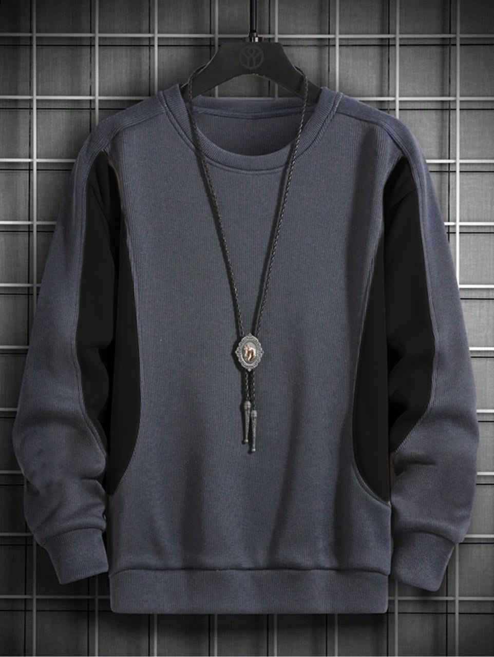 Two tone bolo tie sweatshirt vintage style sweatshirts - Premium Sweatshirts from The Divine Shop - Just Rs.2499! Shop now at The Divine Shop